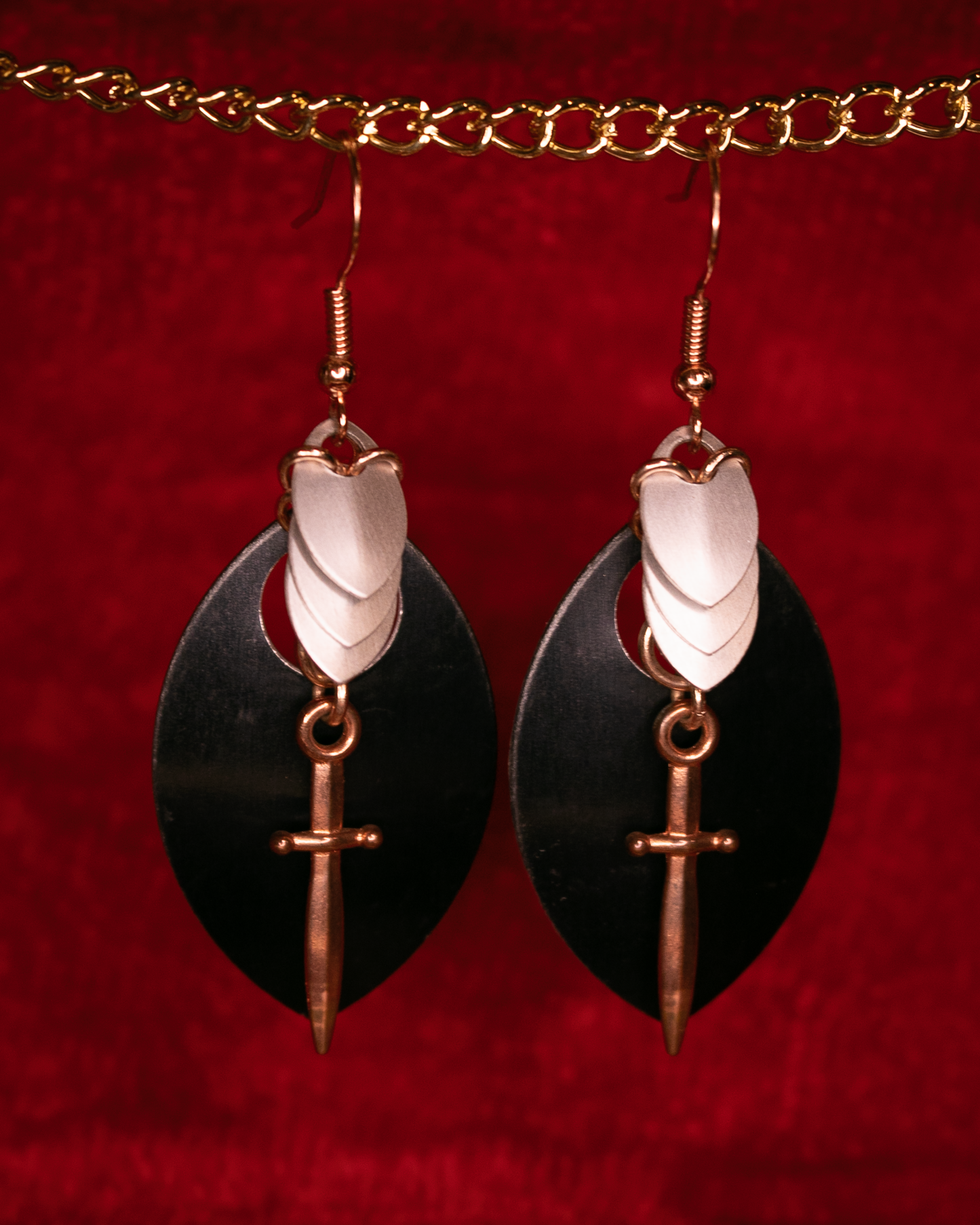 Scale and Dagger Earrings