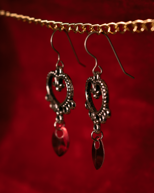 Heart and Scale Earrings