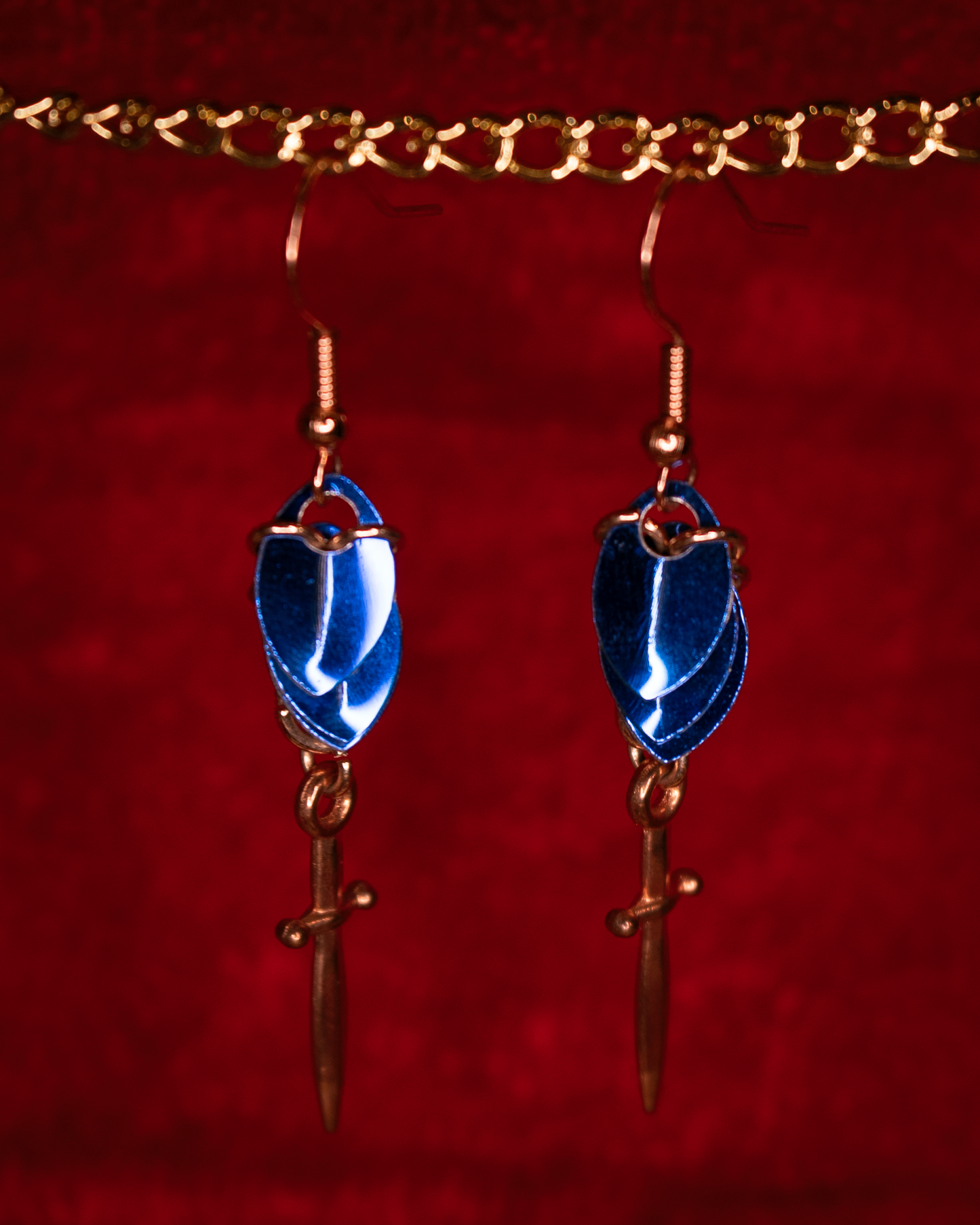 Scale and Dagger Earrings