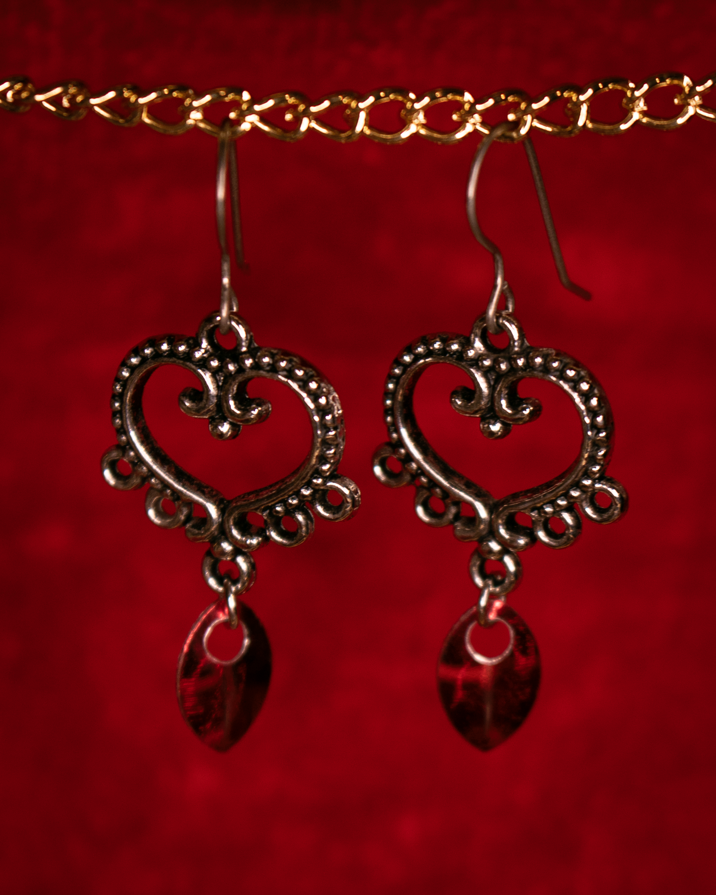 Heart and Scale Earrings