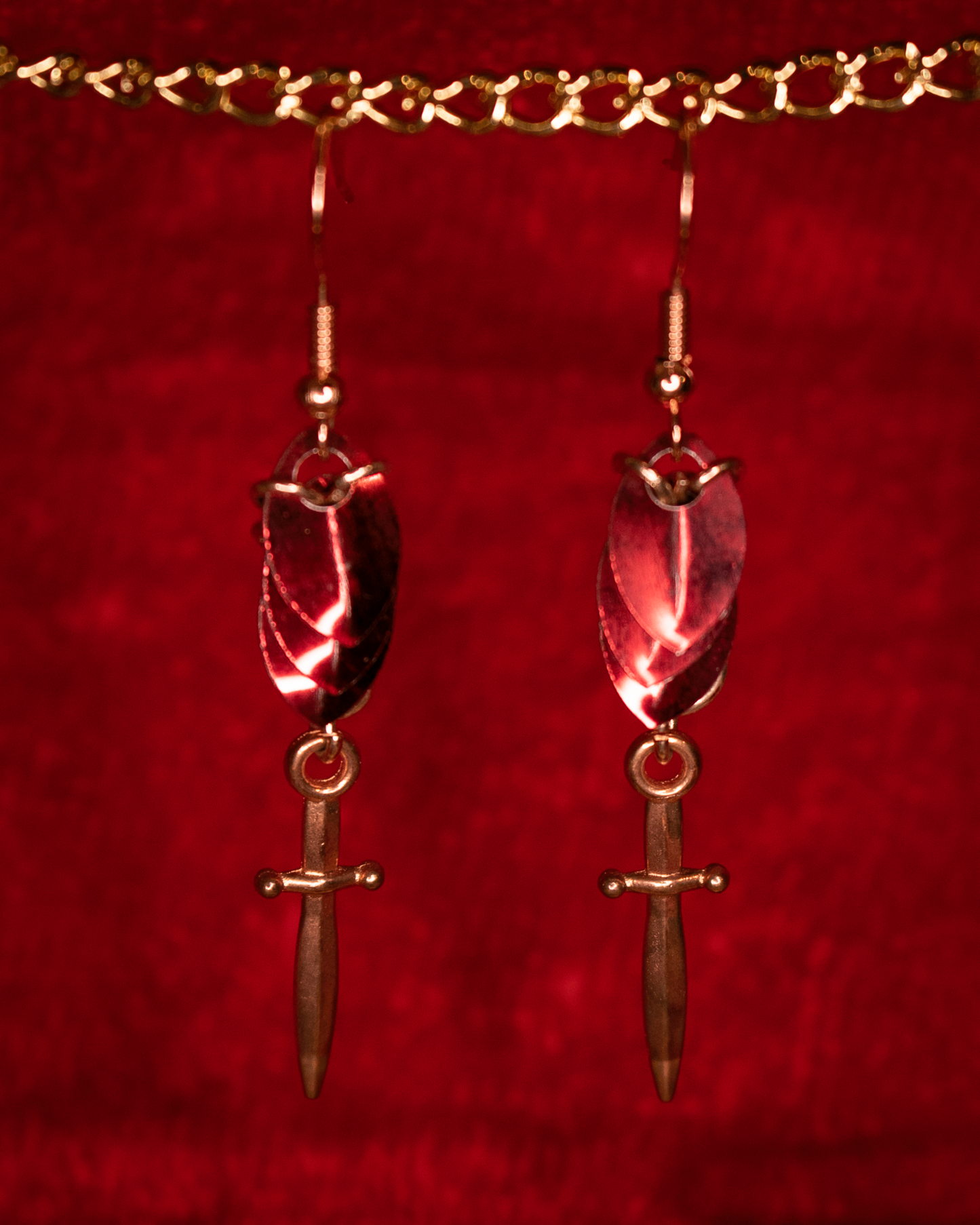 Scale and Dagger Earrings